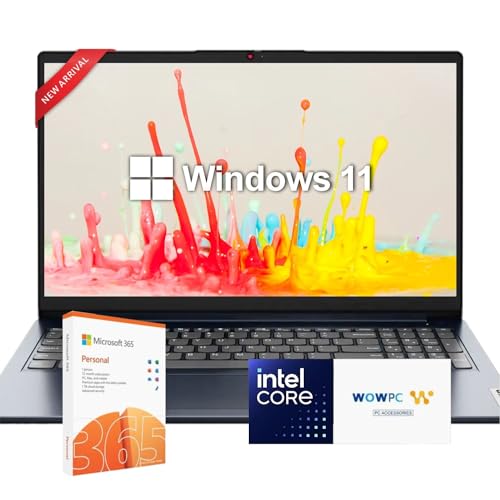 Lenovo Ideapad Ordinateur portable professionnel avec Microsoft Office, processeur Intel Dual-Core, 15,6