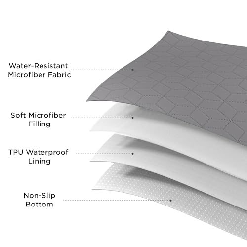 BEDSURE wasserdichte Hundedecke - 76x178 cm rutschfeste Hundedecke zum Schutz der Couch, Hundematte waschbar, Hundedecke für unterwegs, Kratzfest, schmutzabweisend, Grau