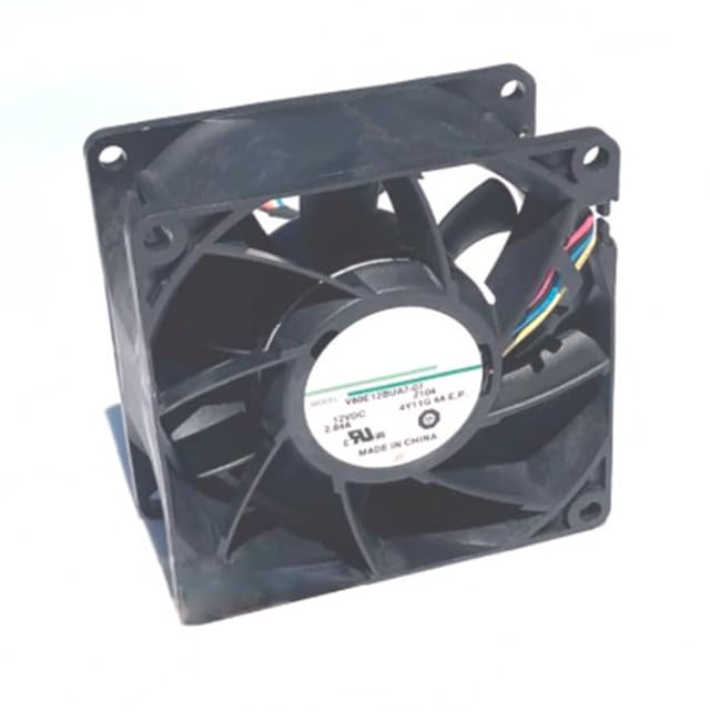 Ventilador 80mm 12V V80E12BUA7-07 de 4 pines y 80x80x38mm para refrigeración de chasis industrial