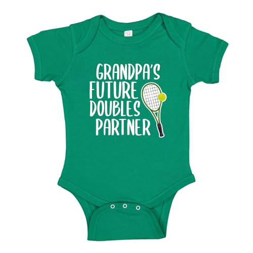Grandpa Tennis Baby One Piece or Toddler T-Shirt Grandpa's Future Doubles Partner