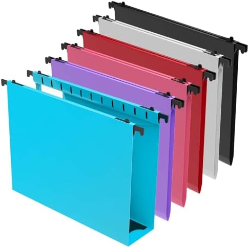 Plastic Hanging File Folders Letter Size,Heavy Duty 2" Expandable File