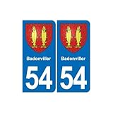 badonviller faience  54 Badonviller blason autocollant plaque stickers ville - Angles : arrondis