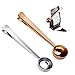 FGXY 2pcs Mestolo Da Caffè In Acciaio Inossidabile Con Clip Per Sacchetto Di Tenuta, Cucchiaio Da Caffè Cucchiaino Da Tè Per Cucchiaio Con Clip Per Guarnizione Per Caffè, Latte In Polvere