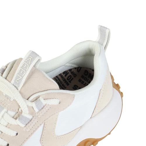 KEEN Tênis feminino Ks86 confortável durável estilo retrô, Branco de bétula/estrela, 38
