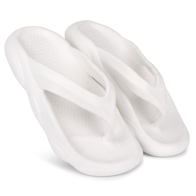 CASSIEY Mens soft slippers | Comfortable, stylish, and bright colorful flip flops | Mens And Boys Thong slippers| Daily Use Casual wear | Waterproof Slipper- White (B0DFX1DM2J) Amazon Price History, Amazon Price Tracker