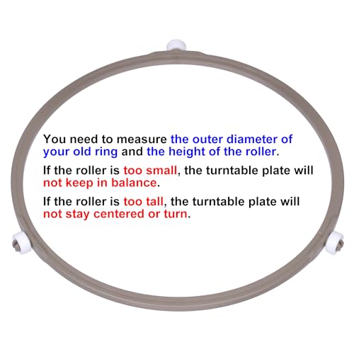 8.8" Microwave Turntable Ring with 15 mm Rollers, 8.8 inch 15 Millimeters - Picture 24 of 55