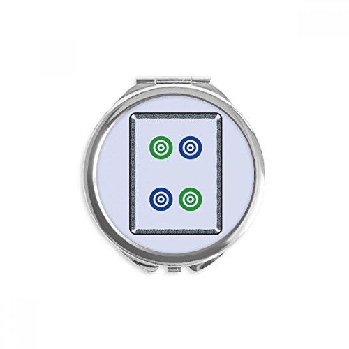 Miroir de poche mahjong pour retouches maquillage rapides en voyage