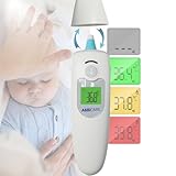 Fieberthermometer Stirn & Ohr mit Tasche ABBICARE™| Exklusiver Babymodus, präzise & kontaktlos in 1 Sekunde | Digital Profi Infrarot Thermometer für Erwachsene baby