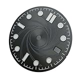 ATOMUSERLY 1pc 31mm Sunburst Wave Vortex Texture quadrante dell'orologio verde luminoso adatto for accessori movimento ETA2836/2824/8215(Green)