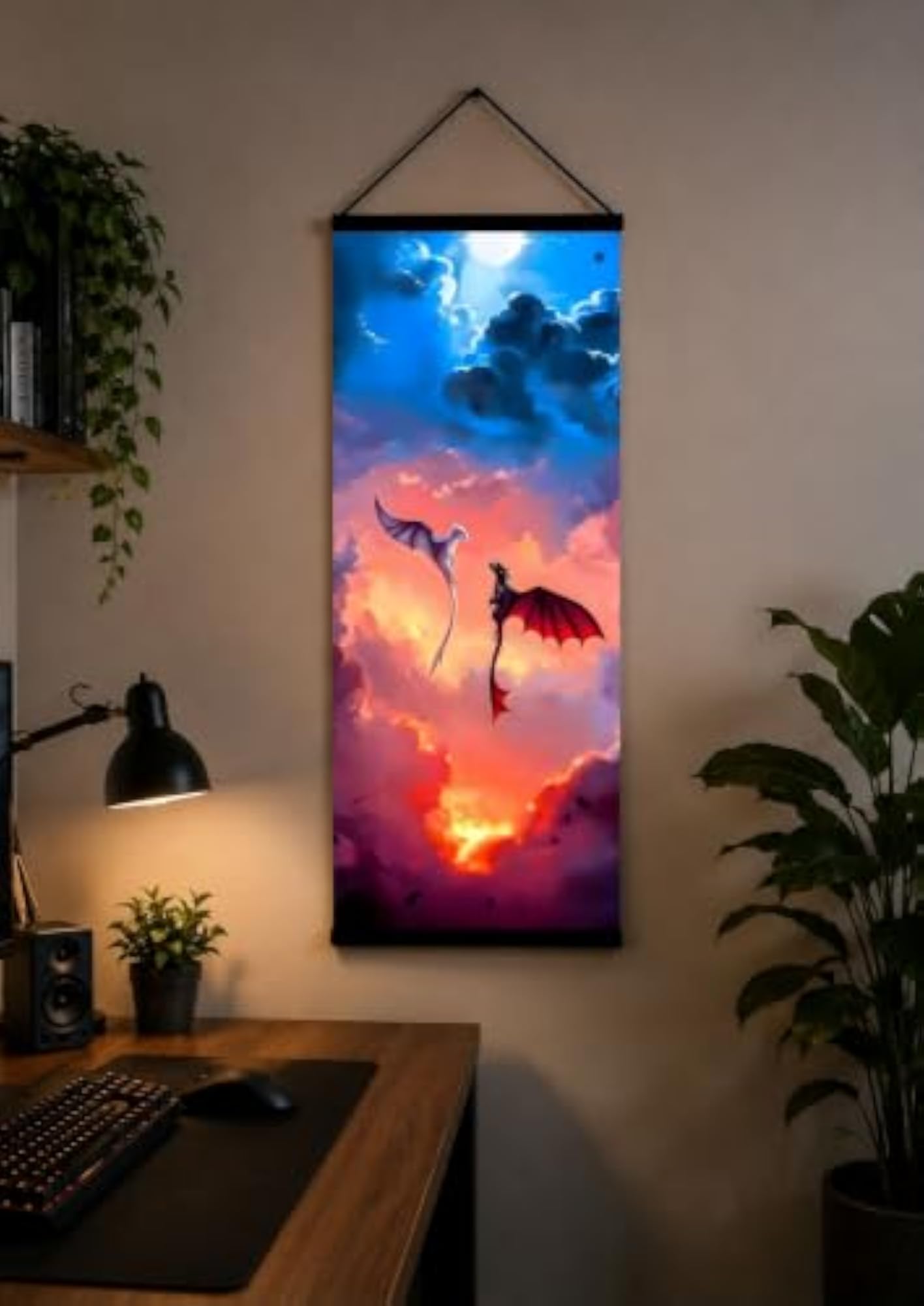 Dragon Fantasy Wall Hanging Scroll Poster