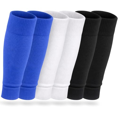 Vidroxin 3 Pairs Pre Cut Soccer Socks Soccer Leg Sleeves Compatible With Grip Socks for Football Baseball Softball Rugby