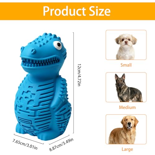 Tbintul Juguetes para Perros Indestructibles para Masticadores Agresivos, Juguetes Interactivos para Perros para la Distribución de Alimentos para Perro Pequeños, Medianos, Grandes - imagen 2