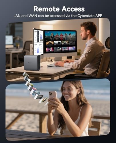 Image of ORICO HS500 NAS Storage, AI Album and Virtual Machine, Flexible RAID Setup, 5* HDD Slot, 2 * M.2 NVMe SSD Slot, 2 * 2.5 GbE, 4K HDMl, Network Attached Storage (Diskless)