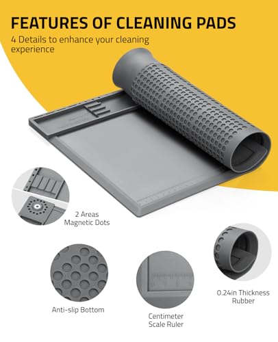 CVLIFE Gun Cleaning Kit for 9mm .223/5.56mm .38 .357 12GA, Gun Cleaning Mat with Brushes, Picks, Swabs, Patches, Oil Bottle, Gun Cleaning Supplies for Multiple Calibers — view 2