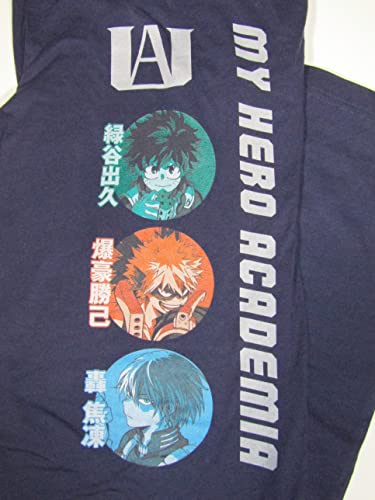Bioworld My Hero Academia Character Panels Men's Navy Sleep Pajama Pants2