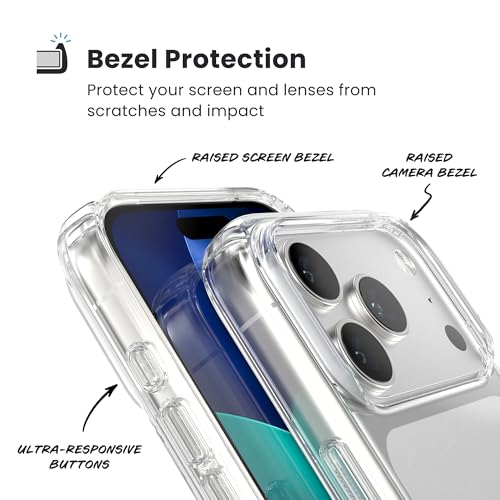 Image of Speck Presidio Perfect Clear for iPhone 17 Pro Case, Slim Protective Case, Clear /Clear /Silver