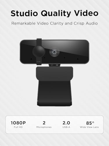 Lenovo 310 FHD Webcam, 1080p, FHD Resolution @30 FPS, Plug-and Play USB Connectivity, 1.8M Cable, 2 Integrated Microphones, External Privacy Shutter, Black - Image 6