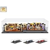 Thickened Clear Acrylic Display Case for Lego 42207 Ferrari SF-24 F1 Car for 42206 Red Bull F1 for 42171 Mercedes-AMG F1 for 10292 FRIENDS Apartments, Large F1 Display Box Black Inside 25.6x13.8x5.9in