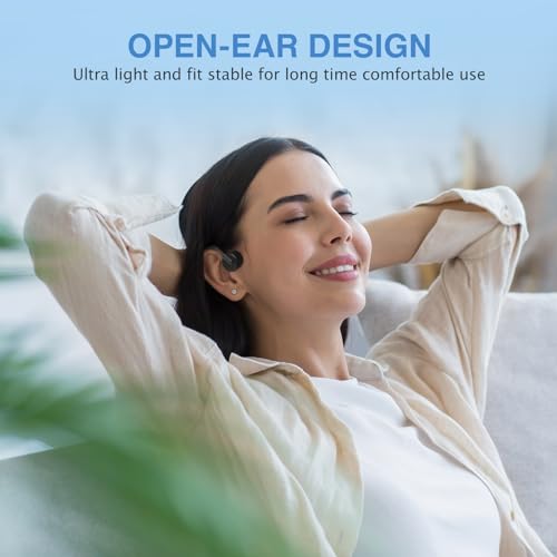 CHENSIVE Bone Conduction Headphones Wireless Headphones Bluetooth 5.3 Open Ear Headphones 10H Playtime Sports Earphones with Mic, IPX6 Waterproof Headset for Running,Cycling, Hiking, Driving