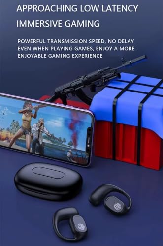 Image of JS272 OWS Open Ear TWS Earbuds | 50 Hrs of Playtime | Bluetooth v5.4 with AI-ENC | Skin Friendly Ear Hook | Environmental Awareness | 45ms Low Latency Gaming | IPX5 Water & Sweat Resistant