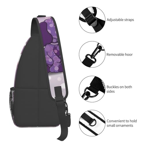 Bolso cruzado negro tipo sling para hombres y mujeres miniatura 5