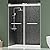 DELAVIN 56"-60" W x 75" H Frameless Shower Door, Double Sliding Shower Door, 5/16"(8mm) Clear Tempered Glass, Noiseless Shatterproof Glass Shower Doors with Square Rail, Stainless Steel, Aluminum