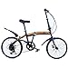 YHX 20-Zoll-Klapprad mit 7-Gang, einstellbarem Stiel, Leichtgewicht Aluminiumrahmen, Roadmountain Bike City Variable Geschwindigkeit faltbar faltbar,Schwarz