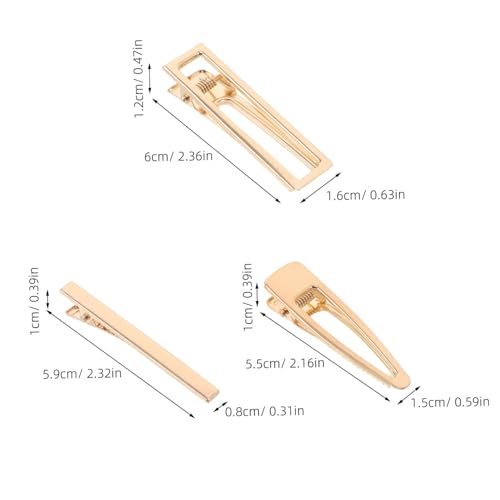 Barrettes à cheveux en métal or de qualité supérieure Hemobllo - 2