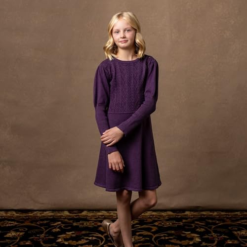 Image of Hope & Henry Girls' Milano Tipped Sweater Dress