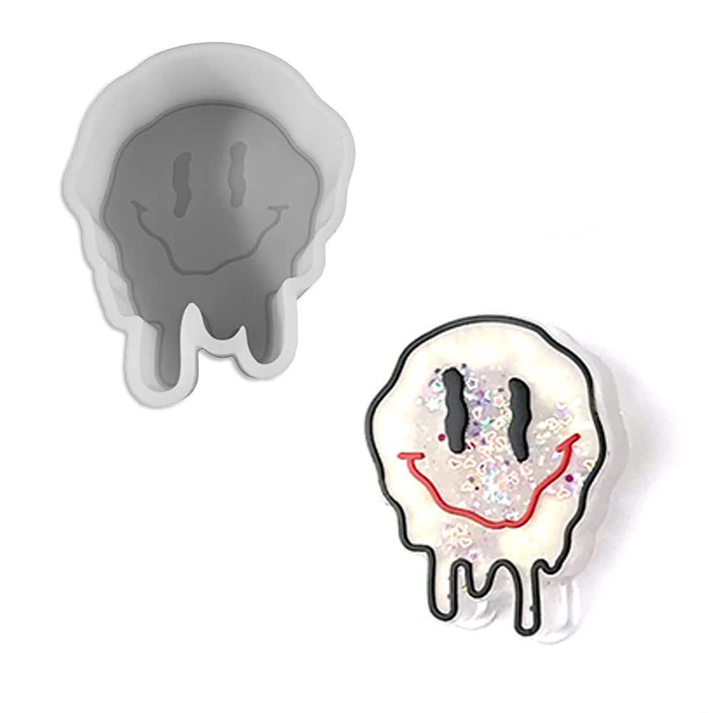 Melt Smiling face Shape Car Freshie Silicone Mold for Making Soap Aroma Beads Car Freshie, Pendant, Candle, Resin