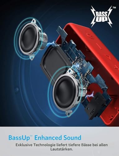 soundcore Anker 2 Bluetooth Lautsprecher, Enormer Bass mit Dualen Bass-Treibern, 24h Akku, Verbesserter IPX7 Wasserschutz… – Ansicht 6