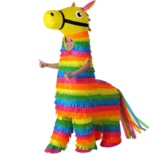 Velmitten Adult Piata Inflatable Costume Mexican Donkey Piata Costume for Cinco De Mayo Fiesta Taco Party Luau Halloween