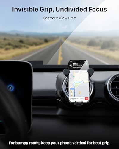 YOSH Mercedes Phone Holder for Mercedes Benz A/C Class A180/200 C180/200/260/300, GLB/GLC, Audi A1, Reinforced Car Phone Holder Spring Clip for Round Air Vent, Circular Vent Cradle for iPhone Samsung - Image 4