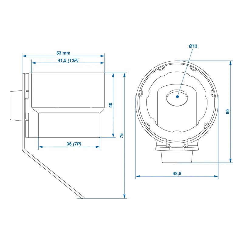 Bassulouda Aanhangwagen Socket Houder Aanhangwagen Connector Adapter Aanhangwagen Socket Adapter 7 Pin/13Pin Aanhangwagen Socket Houder voor RV UTV Trailer