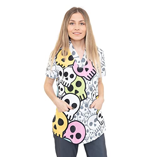 Uniform für Damen, Arbeitskleidung, Pyjama, Medizin, Krankenschwester, Friseur, Tierärzte, Krankenschwestern, Reinigung und Arbeit, Haushalt, Kasack für Damen, Mehrfarbig Small Cover