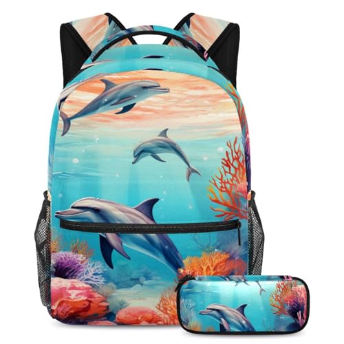 Cartable baleine océanique pour adolescents parfait pour les cours et les voyages
