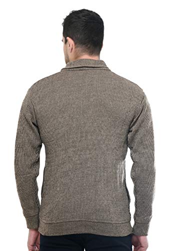 Image of MANRA MANRA Men Zipper Thick Fabric Woolen Winterwear Full Sleeve Collar with Side Pockets Jacket /Sweater
