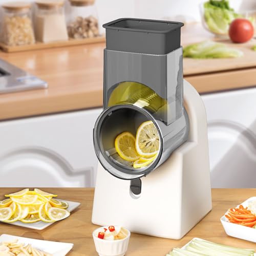 TOPINCN Electric Vegetable Cutting Machine, Electric Slicer Shredder, 150W Cheese Grater Salad Maker, Shredder for Kitchen Gadgets, for Vegetables, Cheeses and Nuts - Image 4