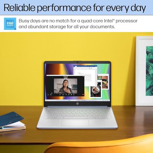 Image of HP Ultrabook 14 Laptop Computer Business Study & Home 2025, Lifetime MS Office for The Web + Windows 11 Home, Quad-Core Intel CPU, Wi-Fi 6, Blue
