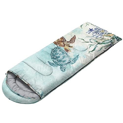 CVHOUSE Sea Turtle Bolsa de Dormir para Camping, 3 Estaciones, Ligera, Impermeable, para Adultos y Niños, 31x90 pulgadas miniatura 4