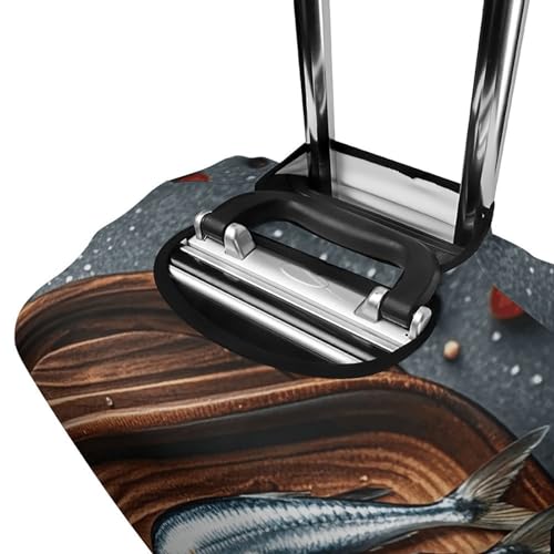 Sardines Elastic Luggage Cover Suitcase Protector for 19-32 Inch Suitcases | Universal Stretchable Travel Bag Cover | Anti-Scratch, Washable with Zipper Closure XL 5