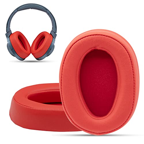 Image of Krone Kalpasmos Ear Pads for Sony WH-H900N, Compatible with Sony MDR-100ABN Headphones Over Ear Cushion, Soft Memory Foam Protein Leather Replacement Earpad Sony Headset Repair Part (Red)