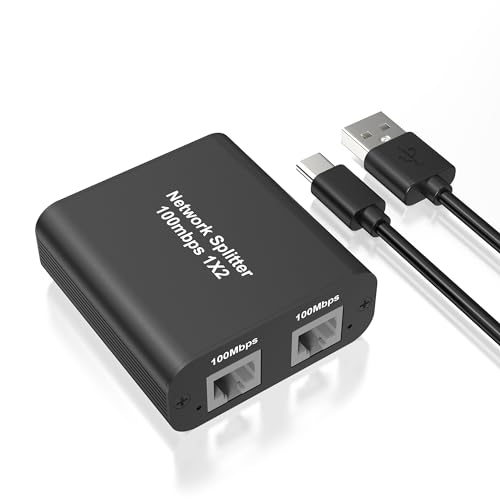Amazon.co.jp: RJ45 イーサネットアダプタ 1 ～ 2 出力、100Mbps LAN