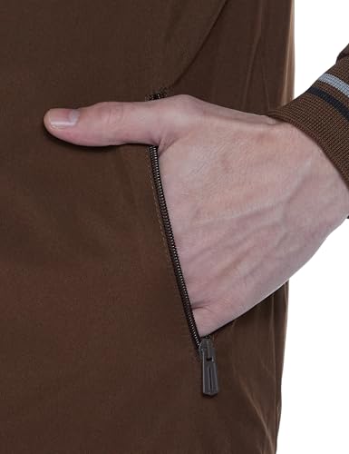 Image of Qube By Fort Collins Men's Lightweight Jacket - Full Zip Casual Sporty Jacket for Men | Stylish High Neck Jacket with Zip Pockets for Gym, Travel, Spring, Autumn & Daily Wear