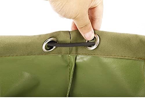 Hyddnice 2 Pack Garden Waste Bags,33 Gallons Reusable Yard Leaf Bag,Durable Canvas Lawn Bags Yard Waste Bags - H18’’, D22'' #TOP6