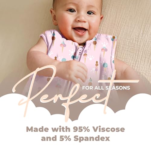 Image of Sleeveless Soft Baby & Toddler Sleeping Sack, Breathable with Adjustable Feet Cuffs & Anti-Slip Grip