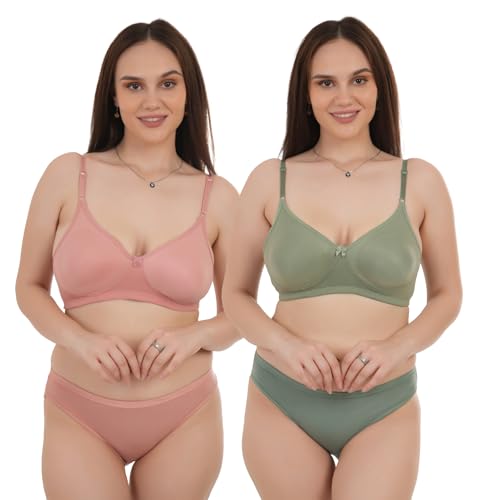 Image of Unitrust Premium Lightly Padded Bra with Matching Panty Set Ultra Soft Lingerie Set