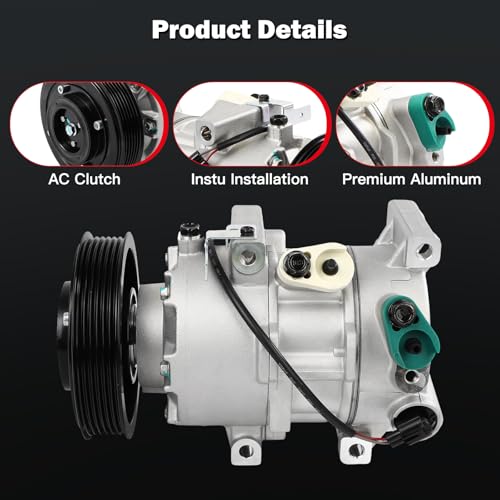 Image of cciyu Air Conditioning Compressor Fit for Hyundai Accent for Kia Rio 1.6L