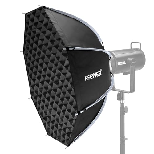 Image of NEEWER 28 inch /70cm Octagonal Softbox, Quick Release Bowens Mount Softbox with Honeycomb Grid, Light Diffusers, Bag for RGB CB60 CB60B CB200B MS60B MS60C MS150B S101-300W /400W Pro Vision 4 Q4, NS27P