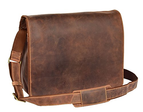 Sac cartable en cuir véritable style vintage HLG226 parfait pour le bureau